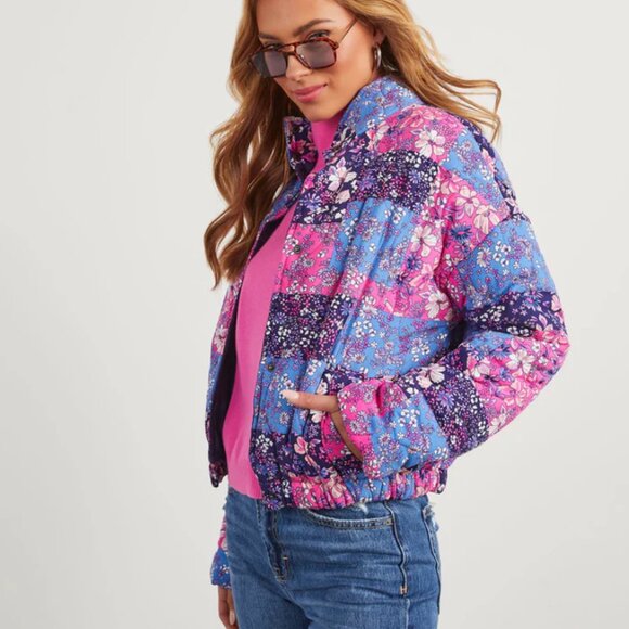 NWOT Floral Quilted Puffer Jacket - Picture 3 of 10